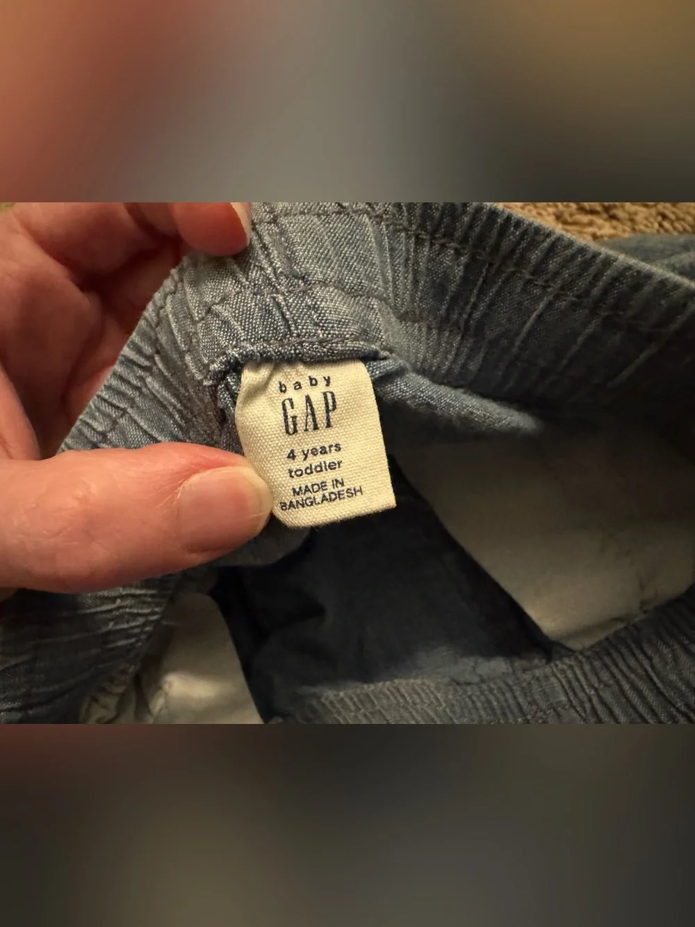 Adorable Baby Gap Boys 4T chambray Denim Pull-On Shorts 100% cotton Toddler boy